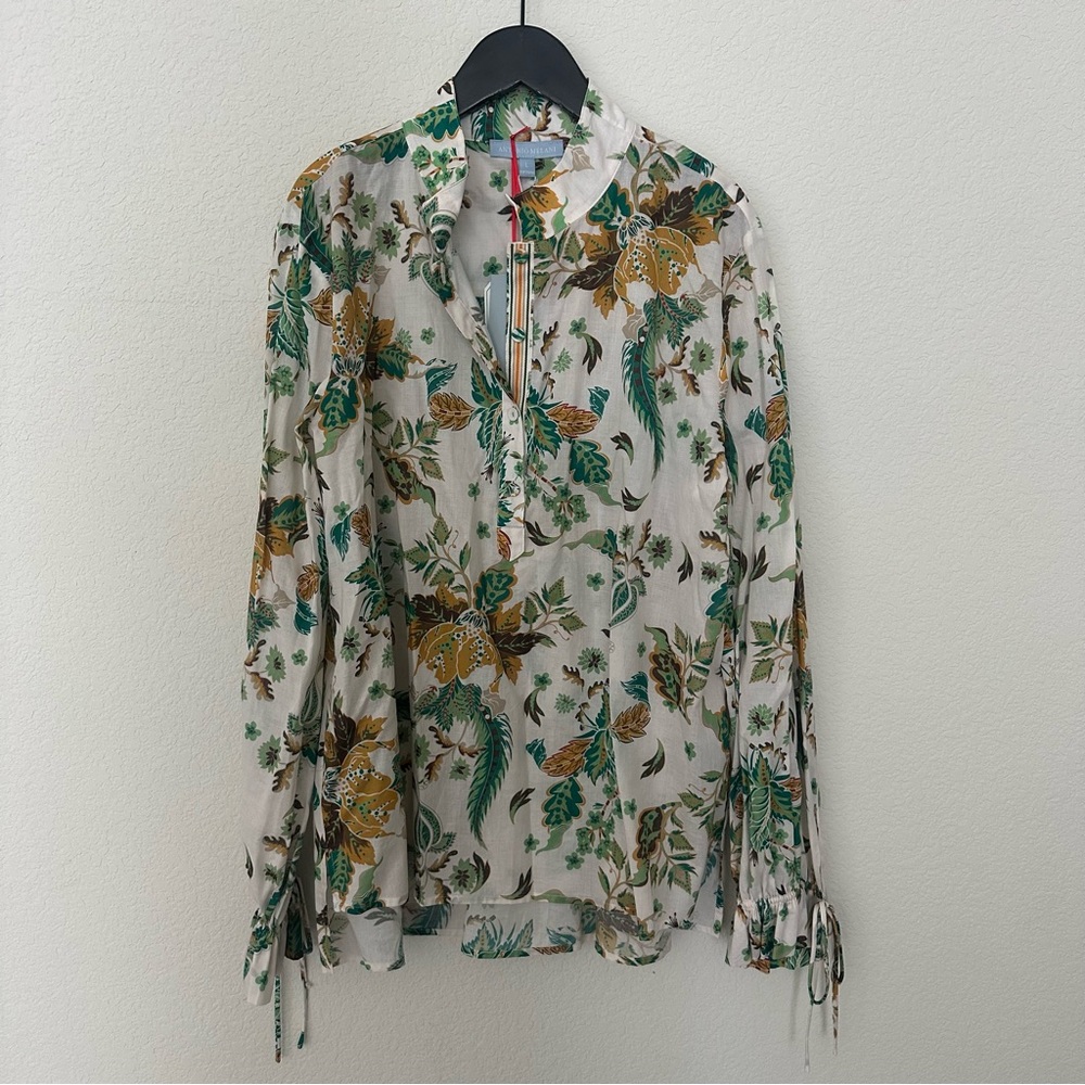 NWT ANTONIO MELANI x The Nat Note Ivy Paisley Floral Print Blouse - Picture 7 of 9